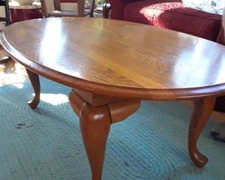 Oval coffee table, oak