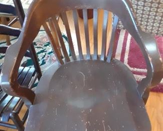 Vintage wood office chair