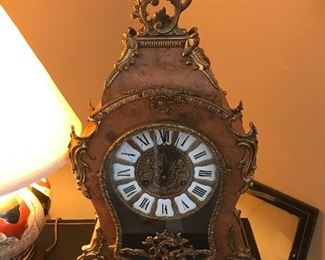 Italian burlwood & ormolu bracket clock