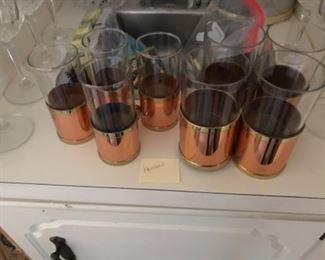 Horchow glasses in copper