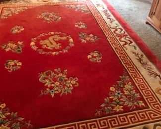 Large Chinese carpet - red tones