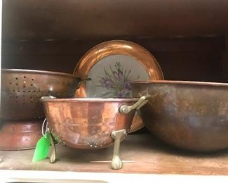 Assorted Copper Pots