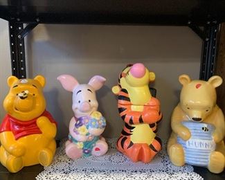 Pooh, Piglet, Tigger Cookie Jars