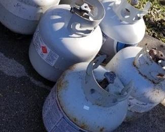 Empty gas containers 