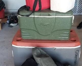 Some of the coolers and travel bags