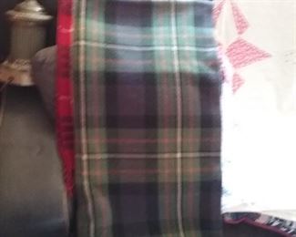 PLAID WOOL CARRIAGE BLANKETS