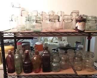 NICE COLLECTION OF BOTTLES AND JARS