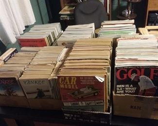 LOTS OF BOXES OF VINTAGE MAGAZINES
