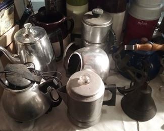 COLLECTION OF COFFEE POTS