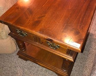 solid wood end table