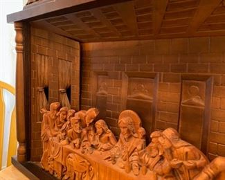 Large, amazing  hand carved 3d "The Last Supper" art.  
