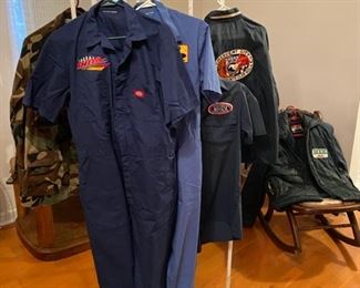 Mechanic Jumpsuit, Army Jacket, Dixie Beer jacket