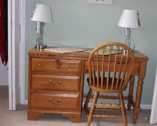 Bedroom Desk, Chair, Lamps, Puzzles, Art