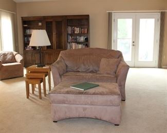 Swivel Chair, Lamps, Nesting Tables, Book Case, Hide a bed, Reference Books, Novels, Children's Books