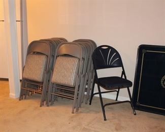 Several Folding Chairs