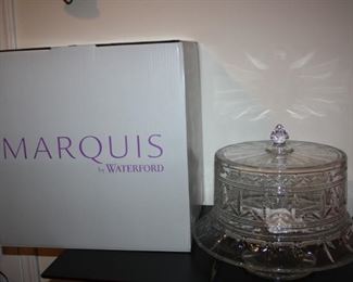 Absolutely Gorgeous Brand New in the Box Waterford Crystal Domed Cake Stand.  Beautiful!