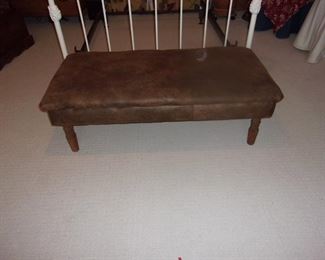 Faux Leather Upholstered Bench