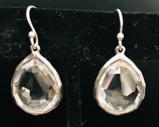 Ippolita clear quartz sterling silver faceted tear drops  measuring 7/8" not including the wires.  $240