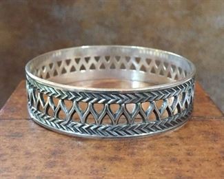 Vintage Kalevala Koru sterling silver bracelet, band width is 5/8", total circumference 7 7/8".  $240
