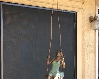 48" Numbered, Bronze Girl on Swing
