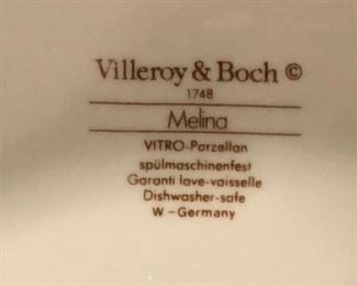 Set of Villeroy & Boch "Melina" dinnerware