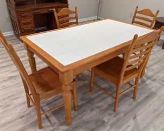 tile top kitchen table and chairs