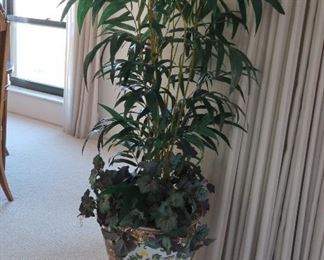 8.    artificial  plant  with  Asian  style  pot and stand
