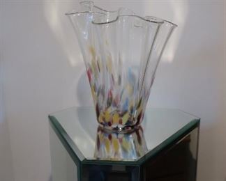 art glass     11 1/2"  tall     50.00