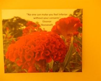 16" x 20" Canvas Photograph - Photo by Myla Groth - St. George Botanical Garden, St. Croix. Inspiration quote from Eleanor Roosevelt - "No one can make you feel inferior without your consent"
