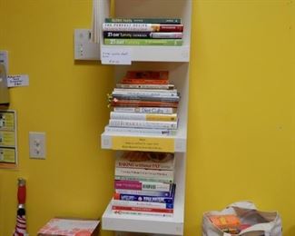 Ikea 7 Shelf Shelving Unit. Also Shown is solid wood Umbrella Stand and 40" Wall Christmas Tree (Hangs on Wall) Lighted