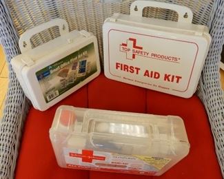 3 Complete First Aid Kits with Extra Single Use Ice Packs