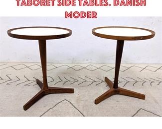 Lot 1015 Pair HANS C. ANDERSEN Taboret Side Tables. Danish Moder