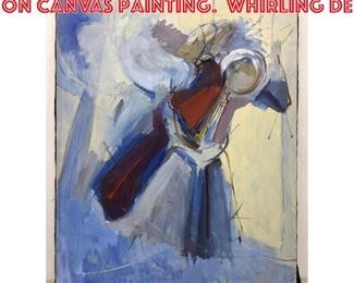 Lot 1021 JANE CROW Oil Painting on Canvas Painting. whirling de