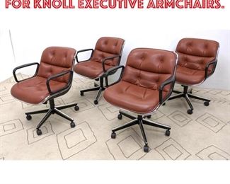 Lot 1028 Set 4 Charles Pollock for Knoll Executive Armchairs. 