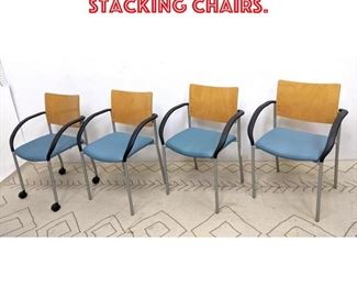 Lot 1040 Set 4 ZOOM Seating Stacking Chairs. 