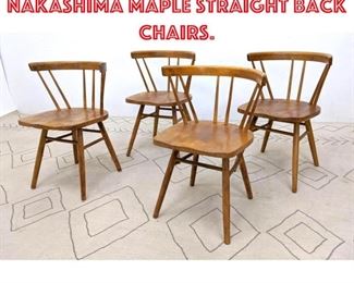 Lot 1048 Set 4 Knoll for Nakashima Maple Straight Back Chairs.