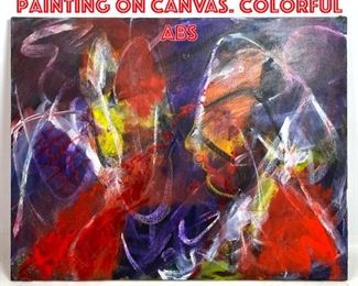 Lot 1052 MARLENE BREMER Acrylic Painting on Canvas. Colorful abs