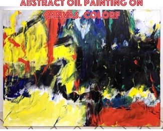 Lot 1056 MARLENE BREMER Abstract Oil Painting on Canvas. Colorf