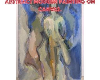 Lot 1057 JANE CROW Figural Abstract Modern Painting on Canvas. 