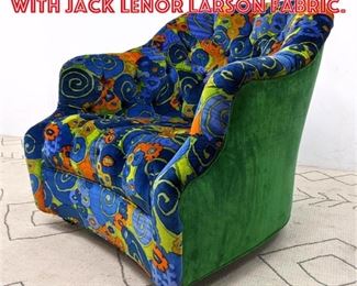 Lot 1077 Modernist Lounge Chair with Jack Lenor Larson Fabric. 