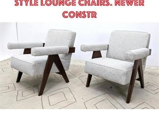 Lot 1085 Pair Pierre Jeanneret Style Lounge Chairs. Newer Constr
