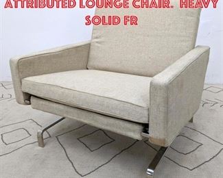 Lot 1090 POUL KJAERHOLM Attributed Lounge Chair. Heavy Solid Fr