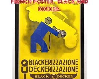 Lot 1101 Large FRANCIS BERNARD French Poster. Black and Decker.