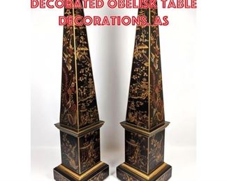 Lot 1110 Decorator Paint Decorated Obelisk Table Decorations. As