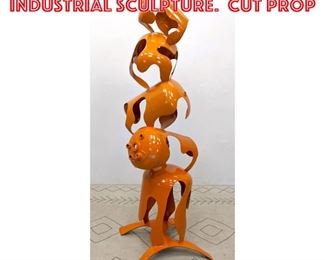 Lot 1113 Tall Orange COLIN SELIG Industrial Sculpture. Cut Prop