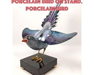 Lot 1121 Oggetti Mangani Porcelain Bird on Stand. Porcelain bird