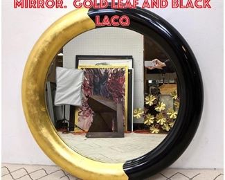 Lot 1126 Large Decorative Wall Mirror. Gold Leaf and Black Lacq