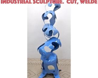Lot 1128 Tall Blue COLIN SELIG Industrial Sculpture. Cut, welde