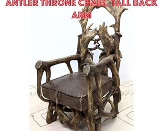 Lot 1131 PONDEROSA FARM 1958 Antler Throne Chair. Tall Back Arm 