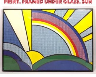 Lot 1133 Roy Lichtenstein Framed Print. Framed under glass. SUN 